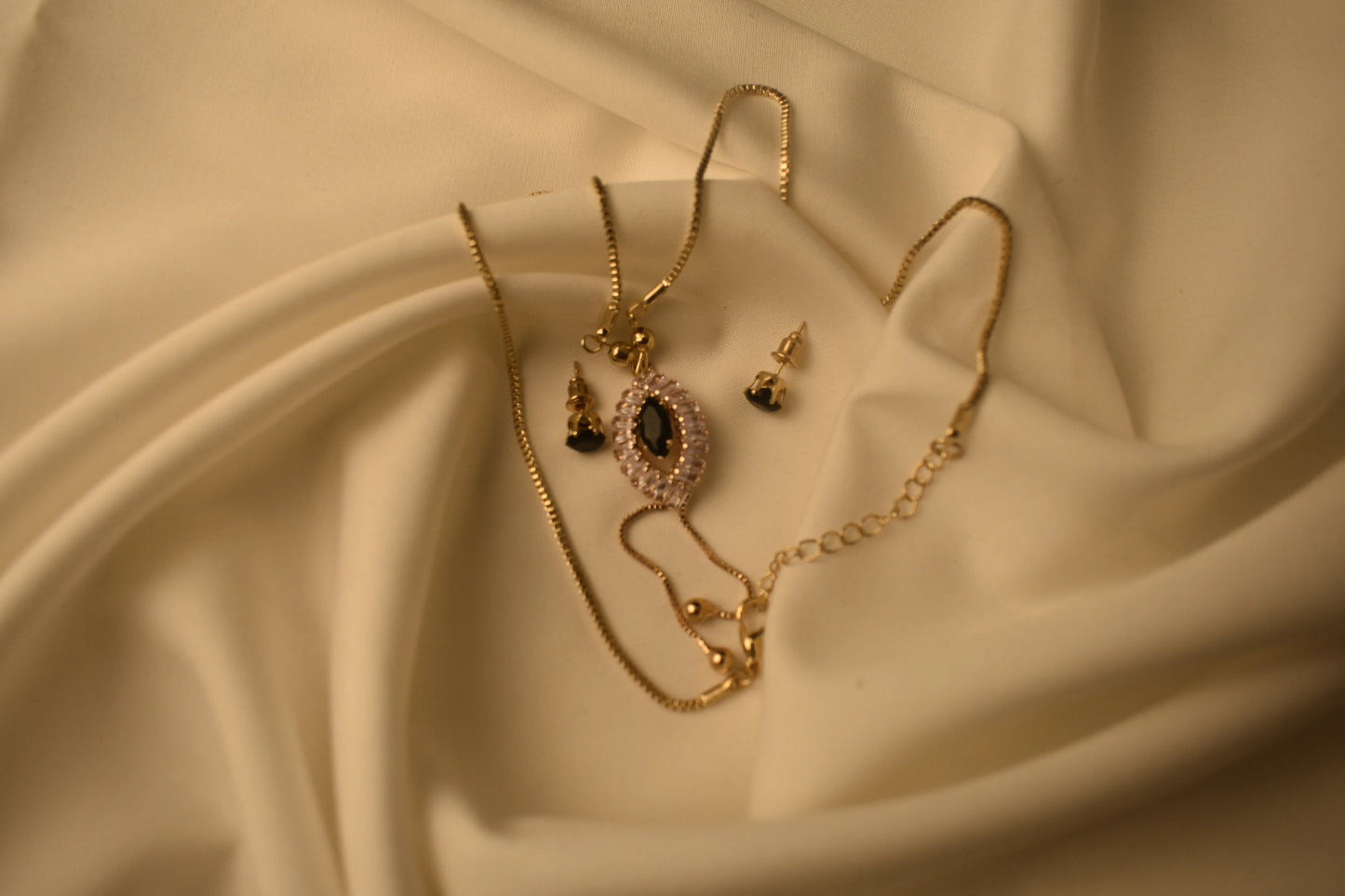 Cubic Zircon Necklae and Earrings