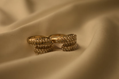 Diamanté Chunky Ring Pair