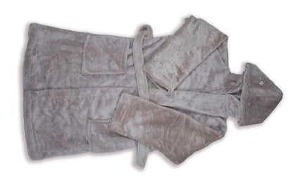 Kids Snuggle Softie Grey Bathrobe