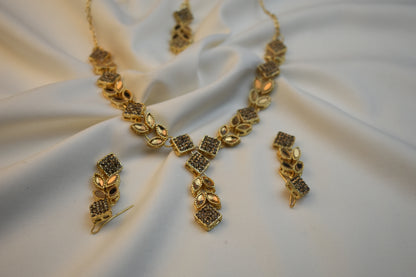 Marquise Leaf Necklace Set