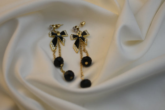 Royal Korean Black Onyx Earrings